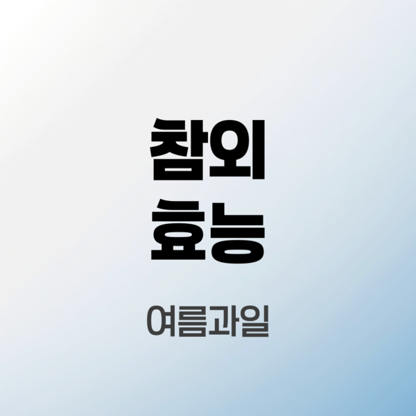 참외효능