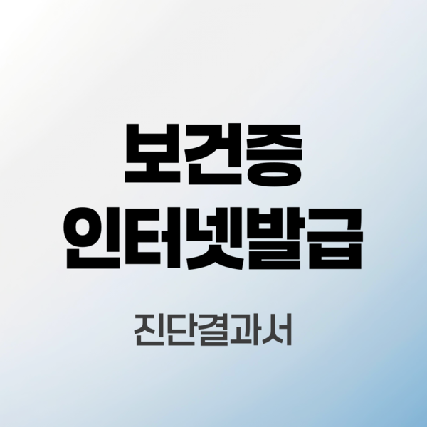 보건증인터넷발급