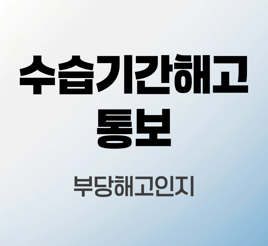 수습기간해고